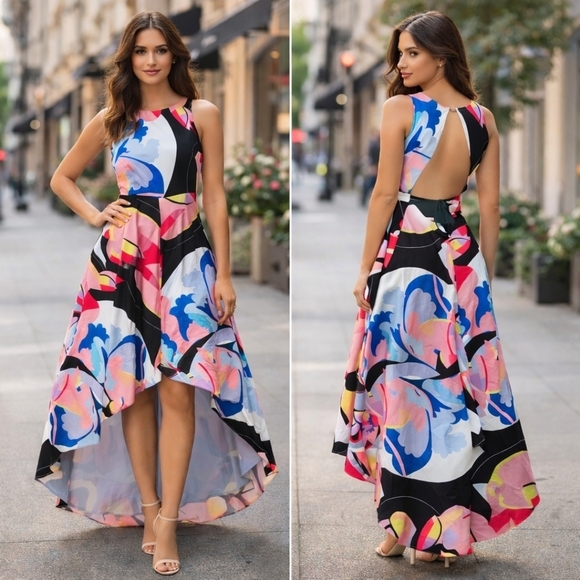 Nicole Miller Dresses & Skirts - Nicole Miller Vibrant High-Low Dress